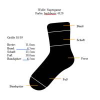 reine Handarbeit - Socken (ca. Größe 38/39) - Brommbeere Bild 4