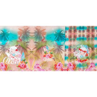 Jersey Panel, Aloah Mädchen mit Surfbrett, Design: Stenzo