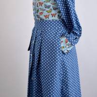Damen Sommerkleid | Schmetterling Blau/Petrol | Bild 2