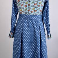 Damen Sommerkleid | Schmetterling Blau/Petrol | Bild 3