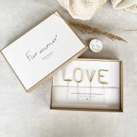 Geschenkschachtel HARPER Wunderkerzen LOVE Geldgeschenk Hochzeit mit Namen + Anhänger 'Für immer & ewig' Bild 1