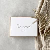 Geschenkschachtel HARPER Wunderkerzen LOVE Geldgeschenk Hochzeit mit Namen + Anhänger 'Für immer & ewig' Bild 3
