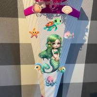 Bastelset für Schultüte Zuckertüte Meerjungfrau Pearl viele Farben Bild 7