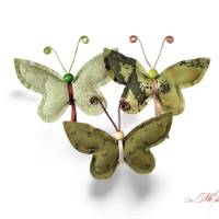 3er-Set Streudeko Schmetterling grün Frühlingshänger Gardinenschmuck Bild 2