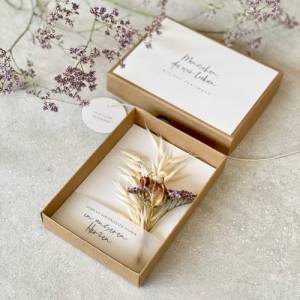 Schachtel EVIE Menschen die wir lieben kleiner Trockenblumenstrauß zur Anteilnahme Bild 6