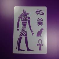 Schablone Ägypten Anubis Ankh Udjat Horusauge - BC21 Bild 1