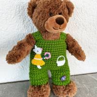 Trägerhose für Teddy  30 cm mit Hasenmädchen   Bärenkleidung !  sofort lieferbar ! Ostern ! Bild 1