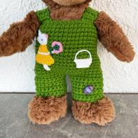 Trägerhose für Teddy  30 cm mit Hasenmädchen   Bärenkleidung !  sofort lieferbar ! Ostern ! Bild 4
