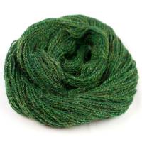 Handgesponnene Wolle "Shiny Green" - 66% Merinowolle / 34% Nylon Bild 2