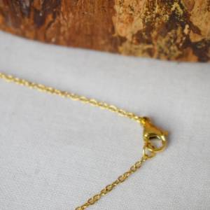 Amethyst Anhänger Kette Gold, Halskette Frauen, vergoldete Edelsteinkette, Lila, Oval Stein, Amethyst Februar Geburtsste Bild 8