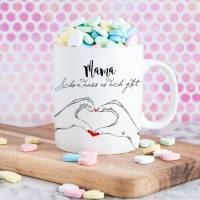 Tasse "Mama - Schön, dass es dich gibt" - Geschenkidee zum Muttertag - Geburtstagsgeschenk für Mama - Geschenk f Bild 2
