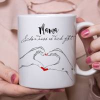 Tasse "Mama - Schön, dass es dich gibt" - Geschenkidee zum Muttertag - Geburtstagsgeschenk für Mama - Geschenk f Bild 3
