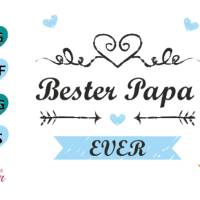 Plotterdatei "Bester Papa Ever" SVG /Plotterdatei Vatertag/ Dxf Pdf Silhouette | Svg Clipart Bild 1
