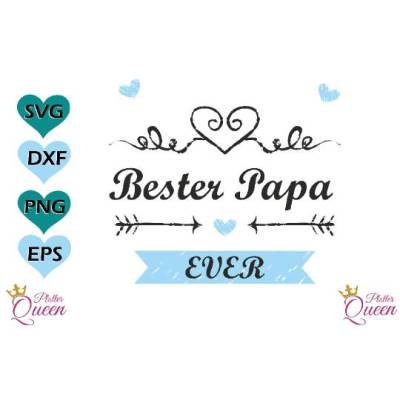 Plotterdatei "Bester Papa Ever" SVG /Plotterdatei Vatertag/ Dxf Pdf Silhouette | Svg Clipart