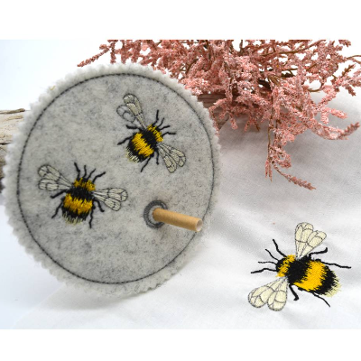 Stickdatei Hummel Bienen mit ITH Glasabdeckung