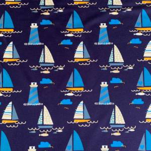 Jersey Segelschiffe auf blau Bild 1