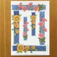 Bastelbogen Blumen Motivpapier DIN A 5, Designpapier zum Gestalten von Karten, Scrapbooking Bild 1