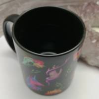 Becher mit mystischen Motiven schwarz, für magische Zauberträke, Tee und Kaffee - 330ml Keramik Tasse Bild 5