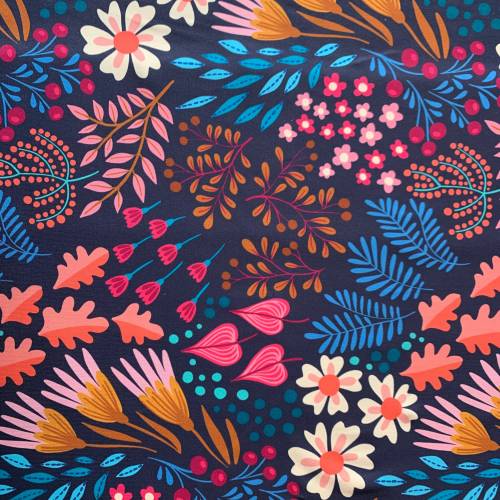 Albstoffe Performance, Flowerfield, Vier-Wege-Stretch