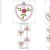 Stickdatei Rosen Schlüsselanhänger Bild 2
