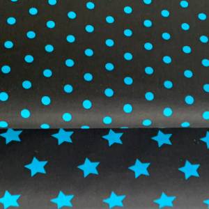 Baumwolle/Webware Sterne blau auf schwarz Bild 6