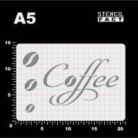 Schablone Coffee Schriftzug Kaffee Bohnen - BC15 Bild 2