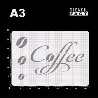 Schablone Coffee Schriftzug Kaffee Bohnen - BC15 Bild 4
