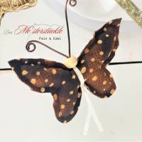 Deko-Schmetterling Set handgemacht braun gold Bild 3