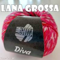 2 Knäuel 100 Gramm Sommergarn Diva von Lana Grossa Rot Pink Weiß Violett Farbe 001 Partie 71677 Bild 8