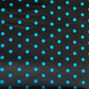 Baumwolle/Webware Punkte blau auf schwarz Bild 1