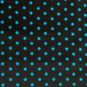 Baumwolle/Webware Punkte blau auf schwarz Bild 2