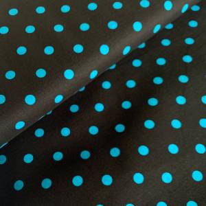 Baumwolle/Webware Punkte blau auf schwarz Bild 3