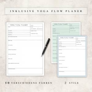 375+ Yoga Strichmännchen & Planer Set | Yoga Sequenzen | Yoga Ausbildungsmaterial | Yoga Posen | Yoga Flow Planer | Yoga Bild 5