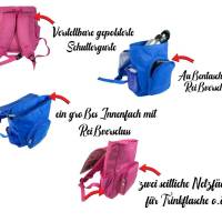 Kinderrucksack mit Name Einhorn Mädchen Kitatasche Rucksack Bild 2