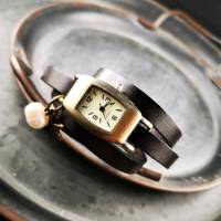 Armbanduhr, Wickeluhr, Uhr, Lederuhr, maritim Bild 2