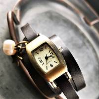 Armbanduhr, Wickeluhr, Uhr, Lederuhr, maritim Bild 5