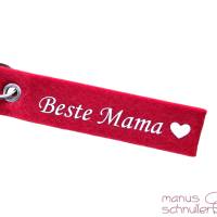 Schlüsselanhänger aus Filz "Beste Mama" Geschenk, Muttertag Bild 2