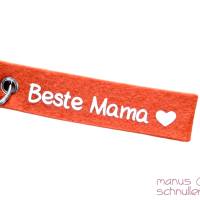 Schlüsselanhänger aus Filz "Beste Mama" Geschenk, Muttertag Bild 3
