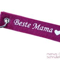 Schlüsselanhänger aus Filz "Beste Mama" Geschenk, Muttertag Bild 5