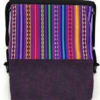Stylischer 2 in 1 Rucksack im Mexico-Look (Violett) Bild 4