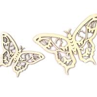 Schmetterlinge aus Holz, rosegold Metallic-Effekt (rosa) (2er-Set) Bild 7