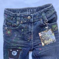 Little Bär - Handbemalte Upcycling Mädchen Jeans Hose von Marke s.Oliver in einem neuen Look. Bild 1