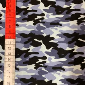 Baumwollstoff/Webware Camouflage, Tarnstoff, blau/graublau/schwarz Bild 2