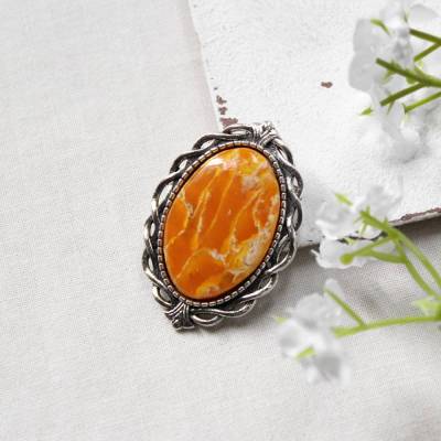 Brosche mit Cabochon aus Polymer Clay | Geschenke für Frauen Freundin Schwester Mama