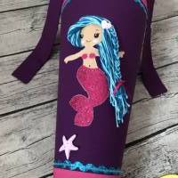zauberhafte Schultüte mit Farbverlauf in Türkis-lila-Pink mit Meerjungfrau 3D Haare Bild 2