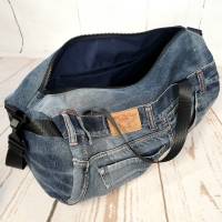 Sporttasche, Weekender, Jeans Upcycling Bild 5