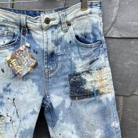 Kinder Jeans - Jungen Bermudas Upcycling Jeans, Boyfriend Destroyed-Look, Upcycling Jeans von 7 for all mankind. Bild 3