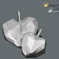 Goldschmiede Silberanhänger mit Herz "frozen heart", große Ausführung, Herzanhänger, Silberschmuck handmade, Lie Bild 3