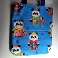 Stoffbeutel Einkaufsbeutel Panda mit Kimono Bild 2