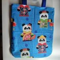 Stoffbeutel Einkaufsbeutel Panda mit Kimono Bild 3